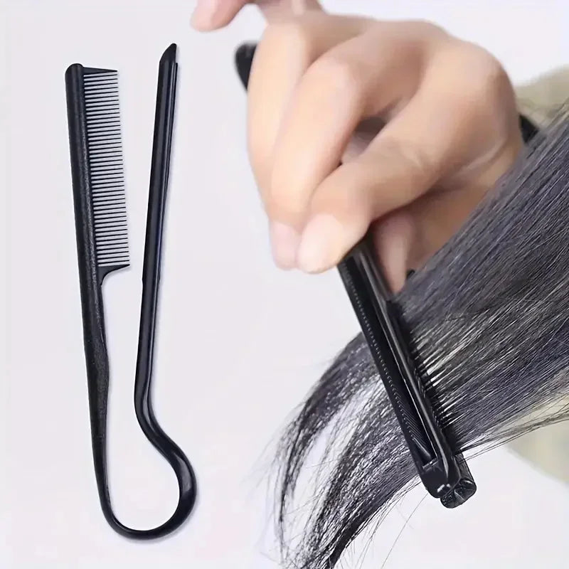 Comb Hairdressing V-Comb Messy Hair Finishing Straightening Splint Comb - Hair Styling Tool Clip special for  hair wigs Halalzen