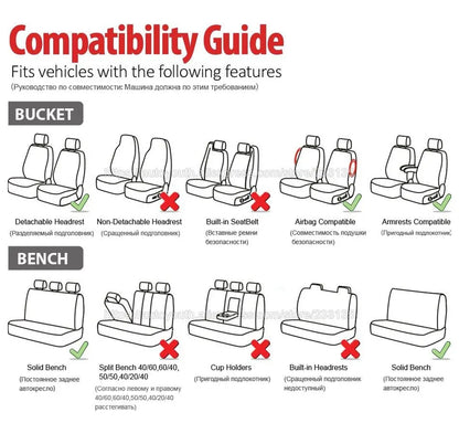 Brand Embroidery Car Seat Covers Set Car Organizer Universal