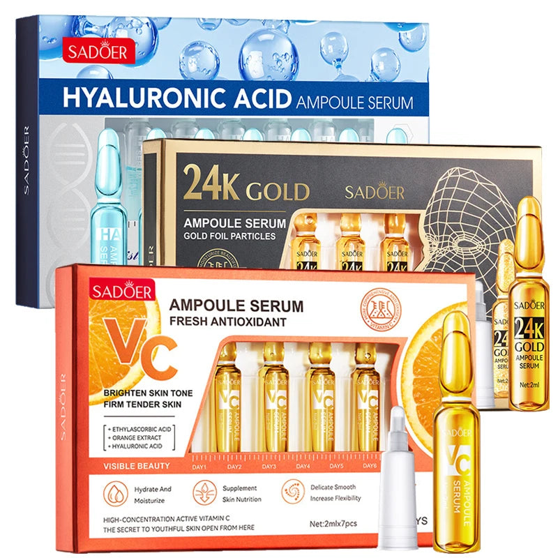 24K Gold Anti-aging Face Serum Dark Spots Removal Hyaluronic Acid Pore Minimizer Whitening Wrinkle Remove Essence Skin Care
