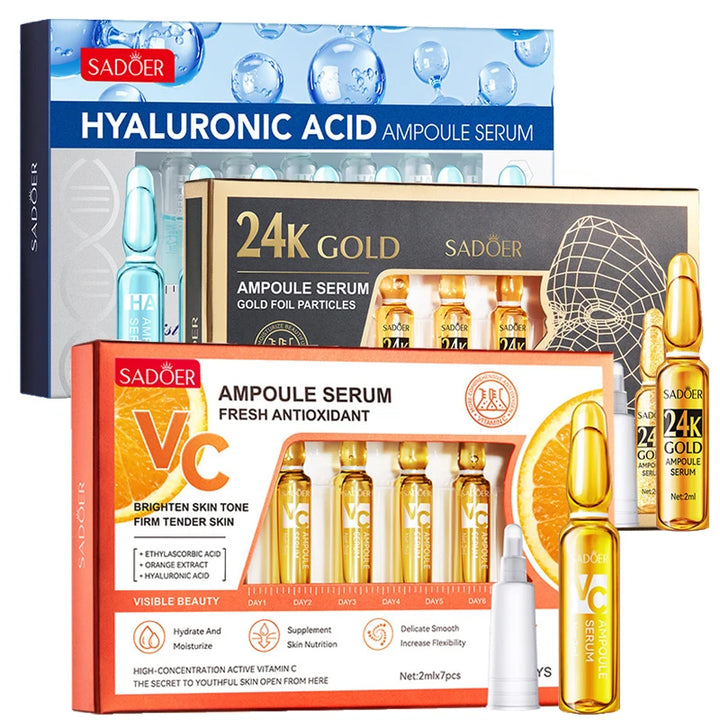 24K Gold Anti-aging Face Serum Dark Spots Removal Hyaluronic Acid Pore Minimizer Whitening Wrinkle Remove Essence Skin Care