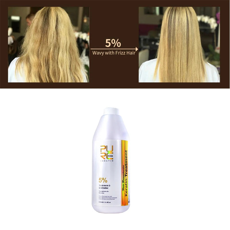 PURC Brazilian Keratin Treatment Straightening Hair Keratin For Deep Curly Hair Treatment Wholesale Hair Care Products PURE