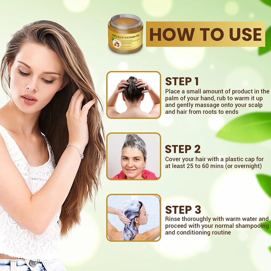 156.6ml Organic Batana Oil for hair growth 100% Raw And Natural Batana Oil For Treating Hair Loss Anti-Breakage Hair