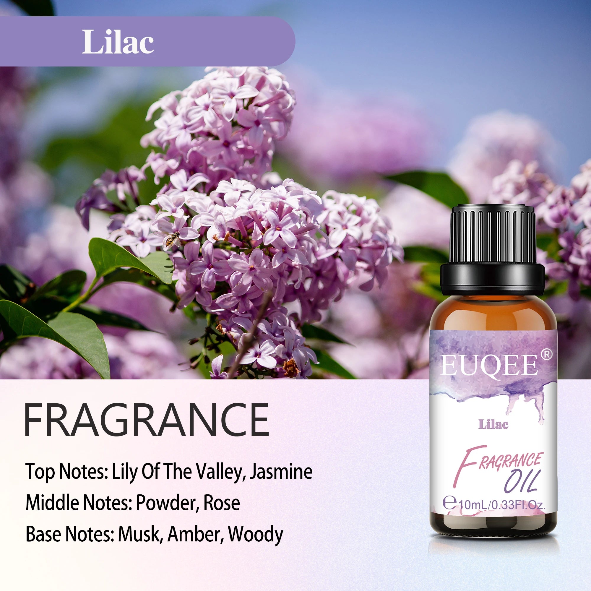 EUQEE 10ml 30ml 100ml Blend Essential Oil White Musk Baby Powder Almond & Vanilla Fragrance Oil for Diffuser Making Candle