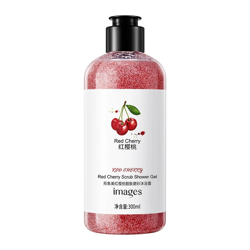 300ml Lemon Scrub Shower Gel, Alcohol-Free, Non-Greasy, Formaldehyde-Free, Rich in Citric Acid, Vitamin E, and Hyaluronic Acid, Suitable for All Light Beige Skin Types, with a Fresh Scent, Featuring Moisturizing, Nourishing, Halalzen