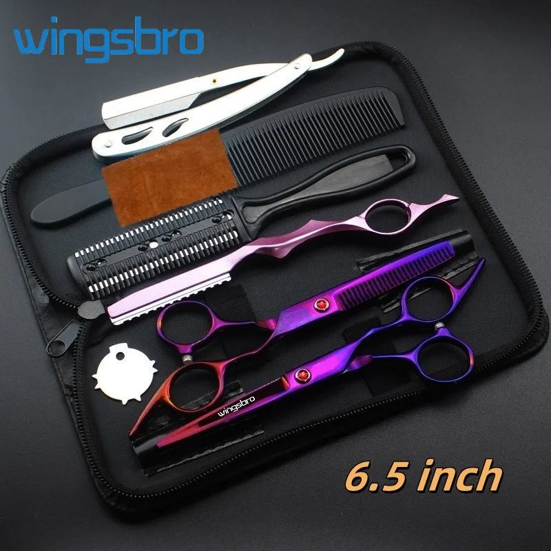 Japanese Hair Scissors Set Hairdressing Scissors kit Hairdresser Shaver Haircut Scissors Halalzen