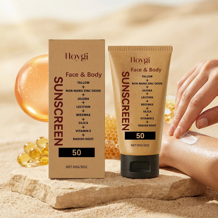 80g Lightweight Sunscreen Cream Deep Moisturizing Relief Dryness & Redness Nourishing UV Protection Non-sticky Sunblock Lotion Halalzen