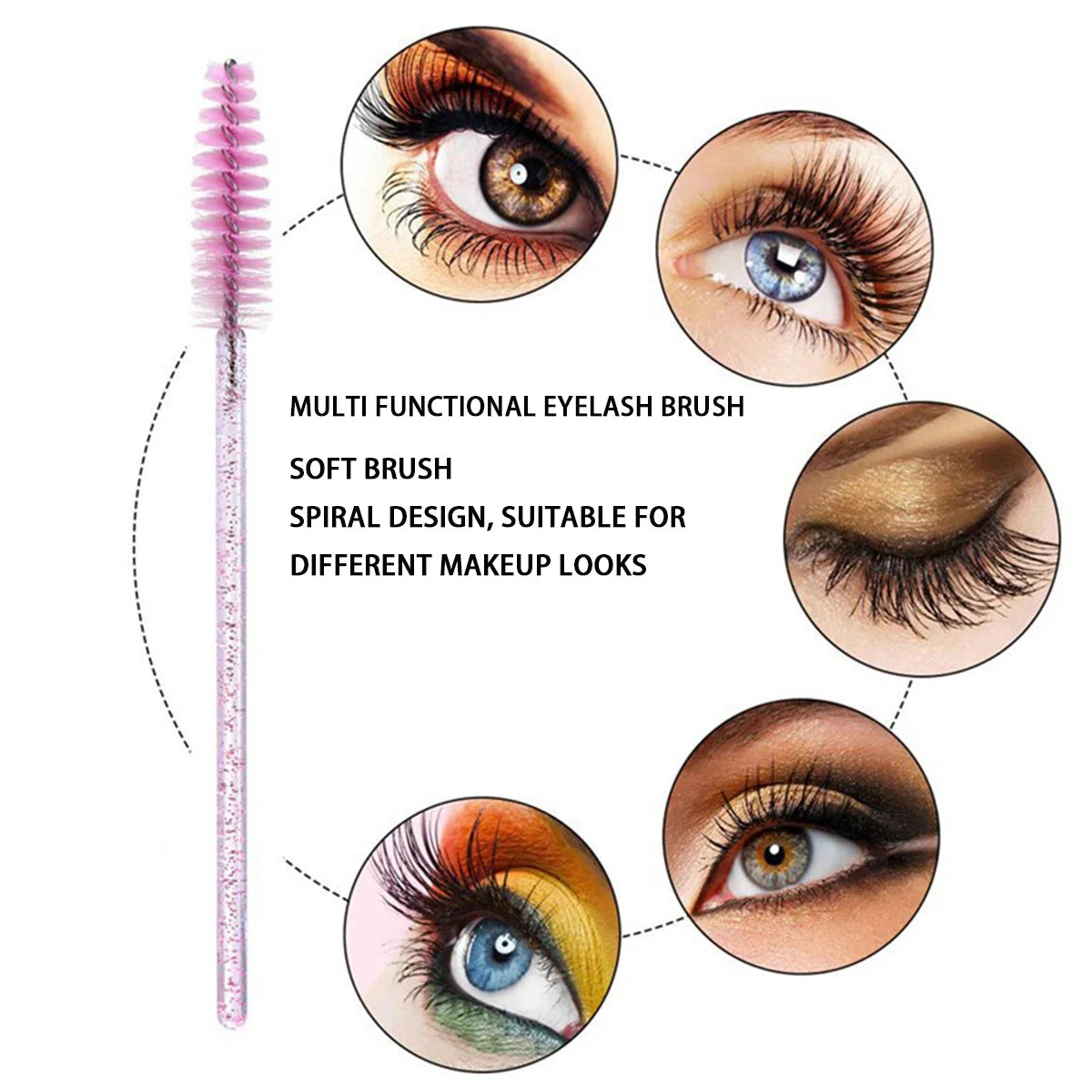 500/1000PCS Eyelashes Brushes Set Wholesaler Lash Mascara Brush For Lashes Extension Eyebrow Wands Applicator Makeup Tools Halalzen