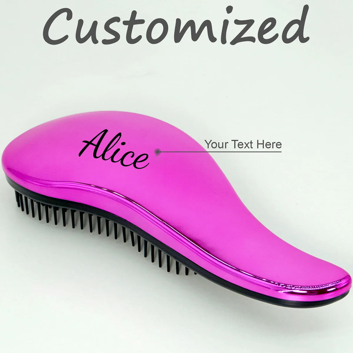 1pc Personalised Custom Mini Magic Detangling Comb Anti-static Massage Tangle Detangle Hairbrush Comb Barber Hair Styling Tool