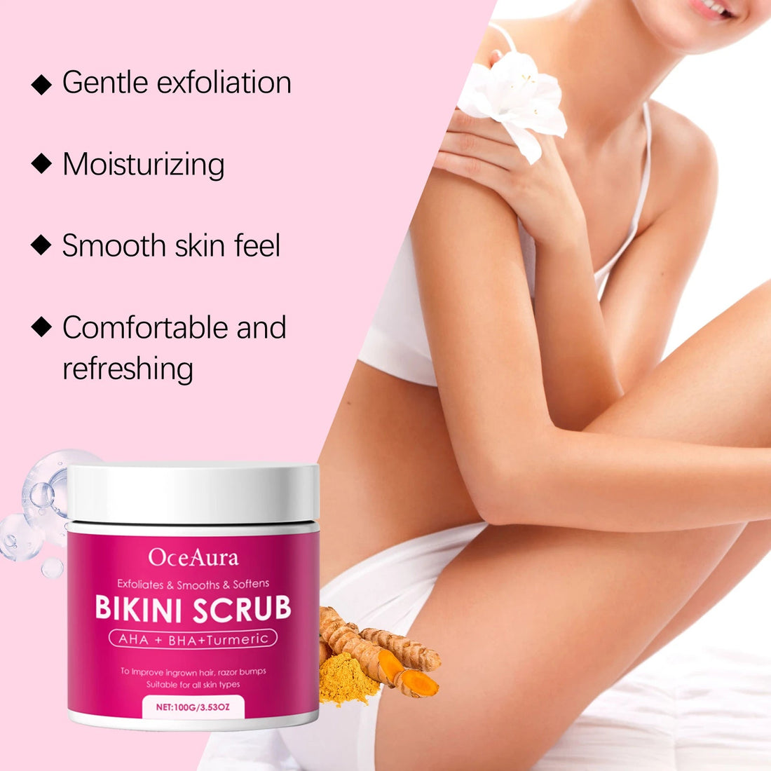 Turmeric Scrub Deep Cleanses The Skin Whitens Exfoliates Remove Dead Skin Makes The Skin Smooth And Elastic Bathing Moisturizing Halalzen