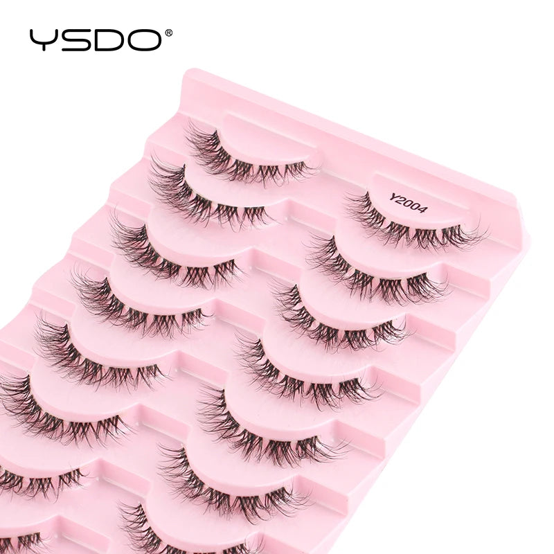 YSDO Half Eyelashes 3/10 pairs Natural Full False Eyelashes 3d Lashes  Cat Eye Fake Eyelashes Extension Faux Cils Makeup Tools Halalzen