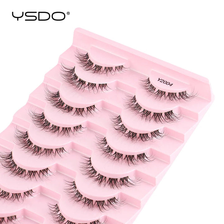 YSDO Half Eyelashes 3/10 pairs Natural Full False Eyelashes 3d Lashes  Cat Eye Fake Eyelashes Extension Faux Cils Makeup Tools Halalzen