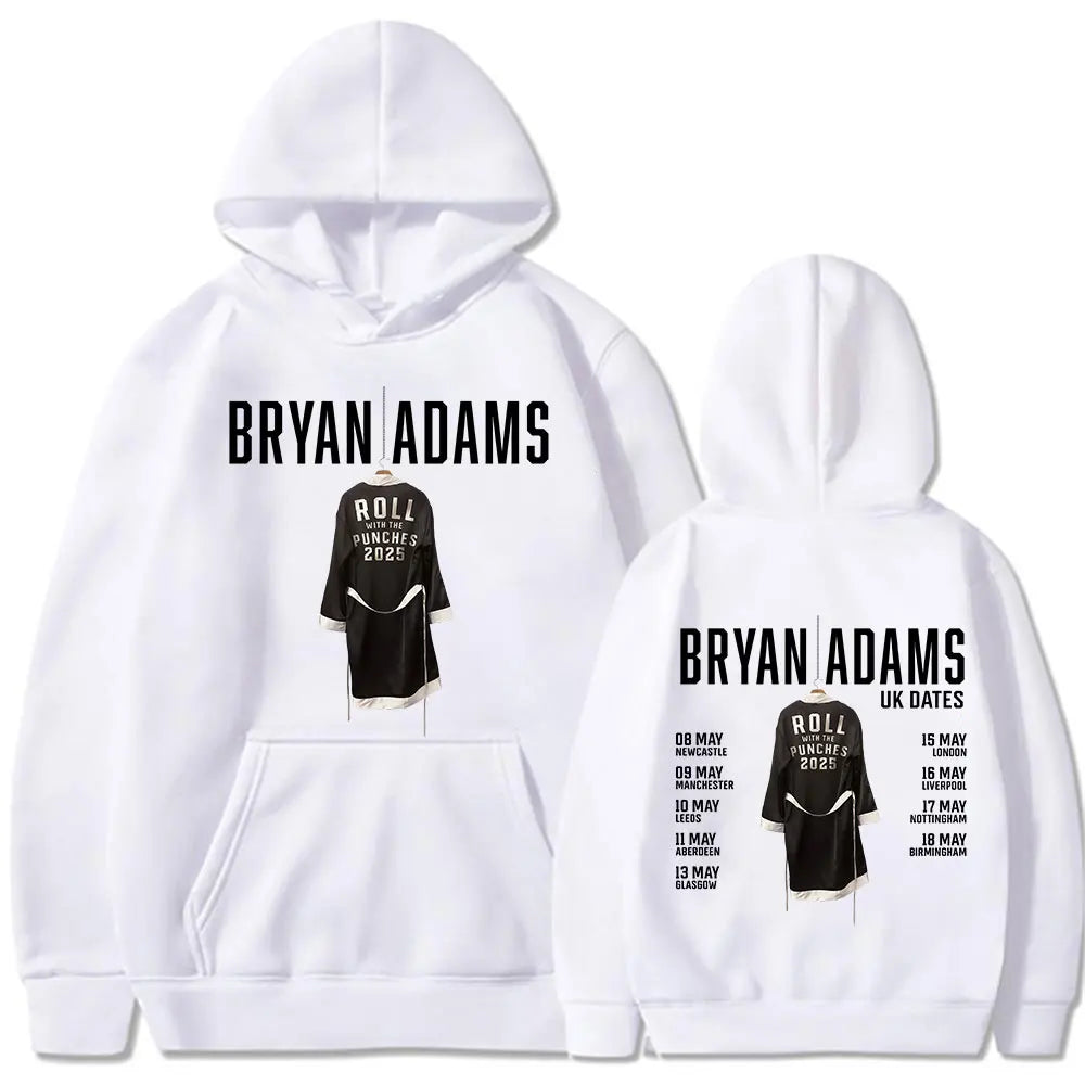 BRYAN ADAMS ROLL WITH THE PUNCHES TOUR 2025 Hoodies Men's Women Clothing Fashion Hip Hop Sweatshirts Oversized Pullovers Hoodie
