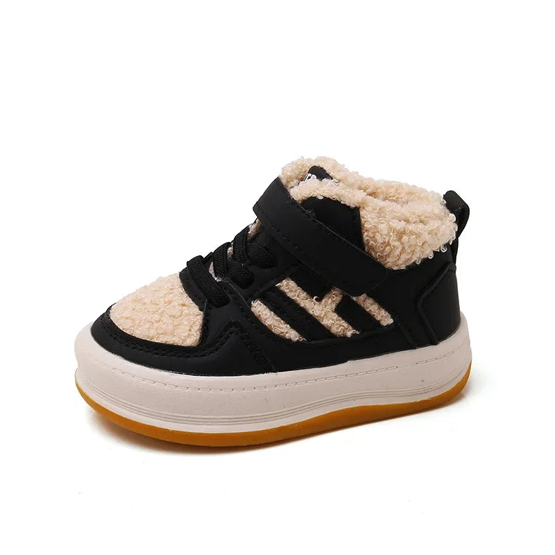 Girls Cotton Shoes Children Plush Thickened Anti-skid Shoe Boys Warm Sports Shoes Baby Soft Comfortable Winter Sneakers