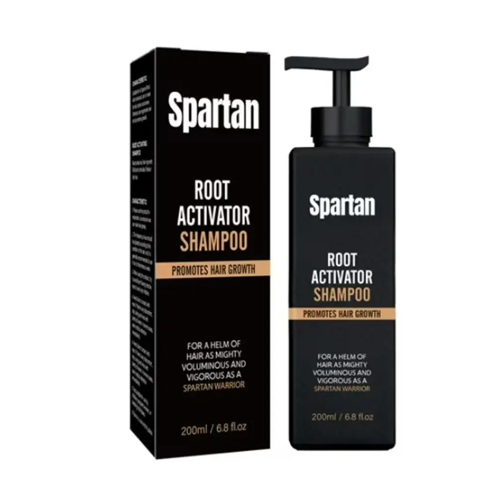 Spartan Root Activator Shampoo 100ml/200ml, Ginger Extract Formula, Promotes Hair Growth & Strengthens Roots, Scalp Care for Men Halalzen