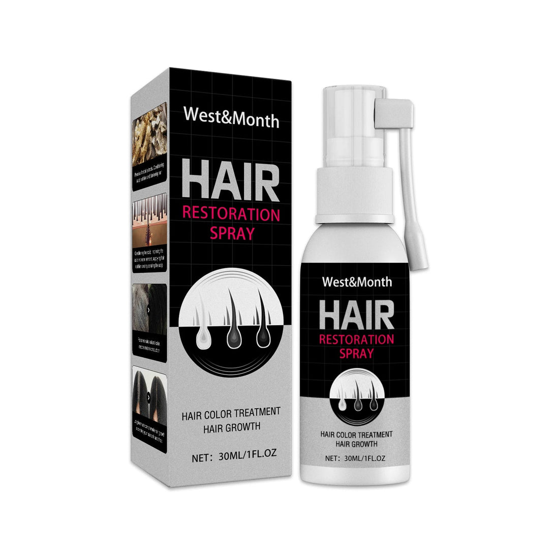 Herbal Extract Hair Spray Polygonum Multiflorum Gentle Nourish Scalp Restore Healthy White Grey Back To Black Scalp Conditioner Halalzen