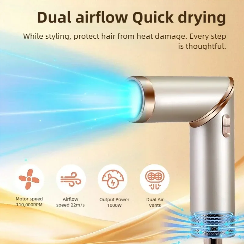 5 in 1 Multi-Function Hair Dryer Curling Iron Portable Foldable Hair Dryer Negative Ion Hair Care Curling Iron Styling Set