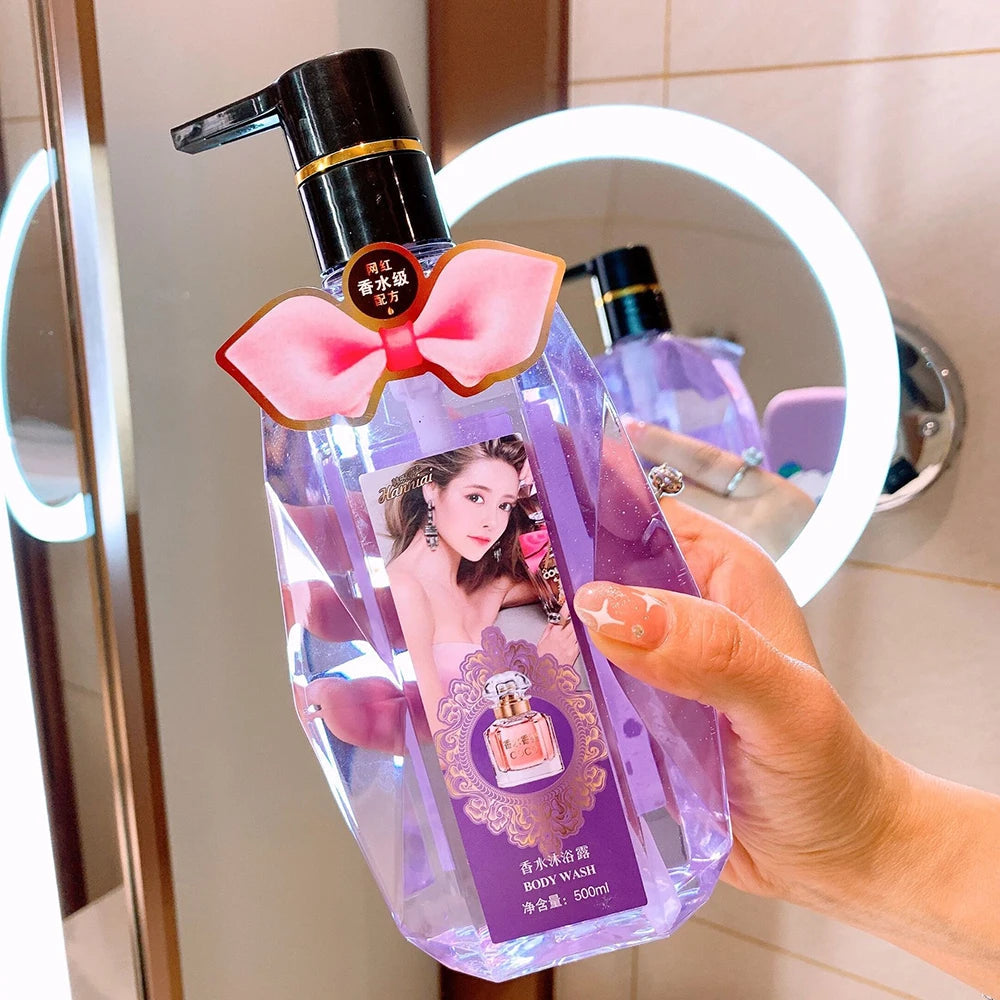 500ml Rose Extract Petal Essential Oil Shower Gel Deep Cleansing Long lasting Fragrance Moisturizing Aromatic Body Care Bath Halalzen