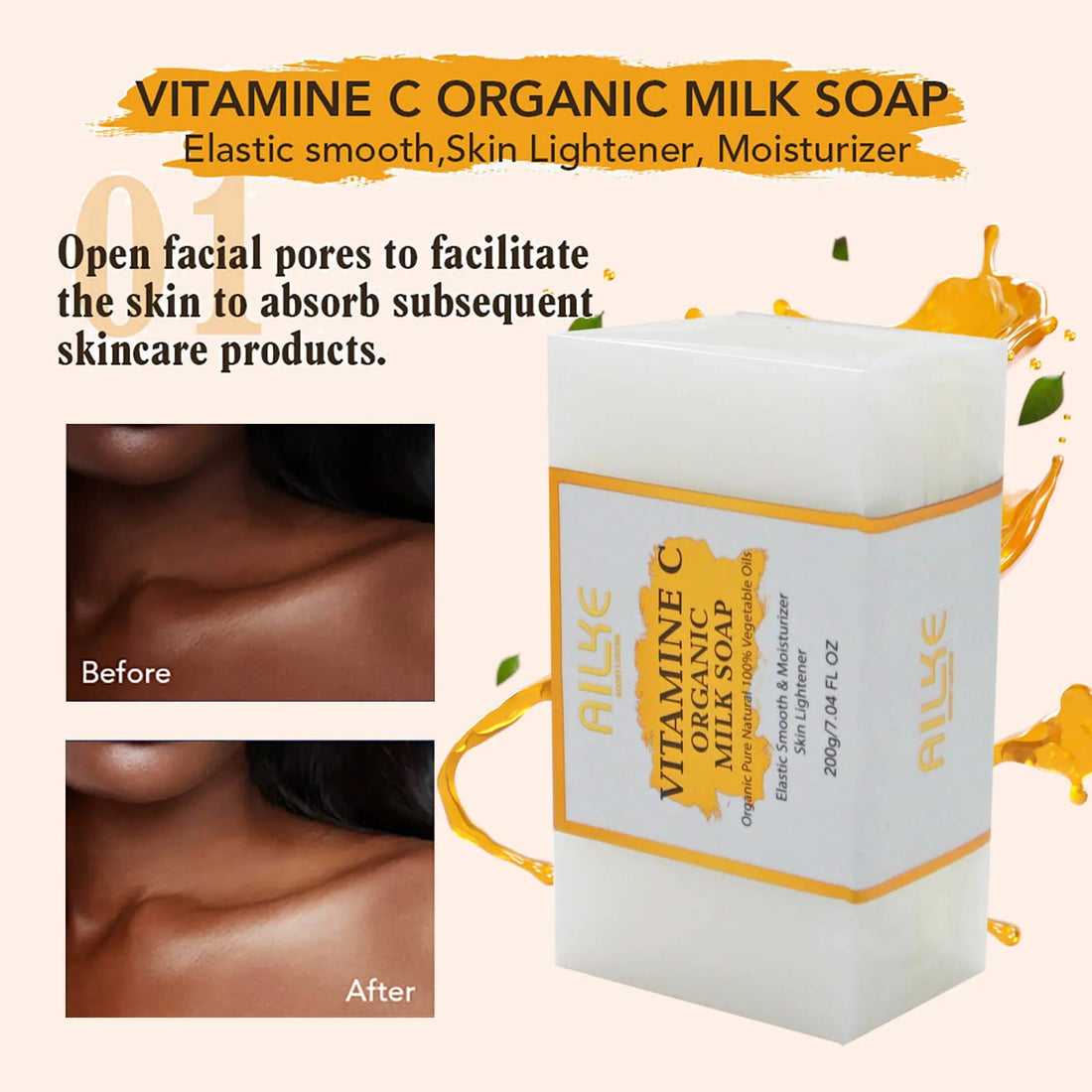 AILKE Vitamin C Skin Care, Even Skin Tone Cream, Regenerae Serum, Radiant Skin, Hydrating, Color Correction, Paraben Free Halalzen