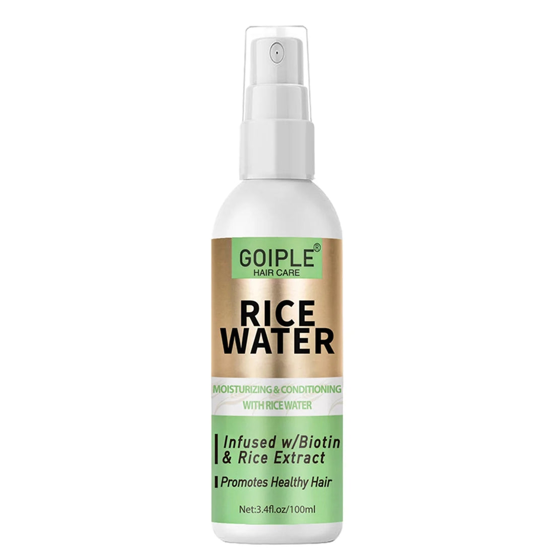 GOIPLE 100ml Rice Water Repair Dry Frizzy Damaged Refreshing Balance Scalp Nourish Roots Smooth Anti-loss Hair Growth Spray