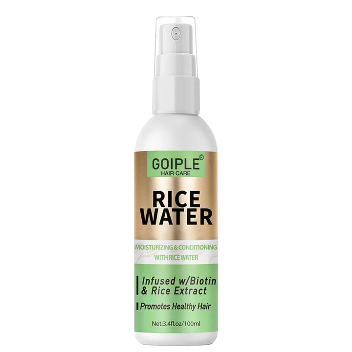 GOIPLE 100ml Rice Water Repair Dry Frizzy Damaged Refreshing Balance Scalp Nourish Roots Smooth Anti-loss Hair Growth Spray