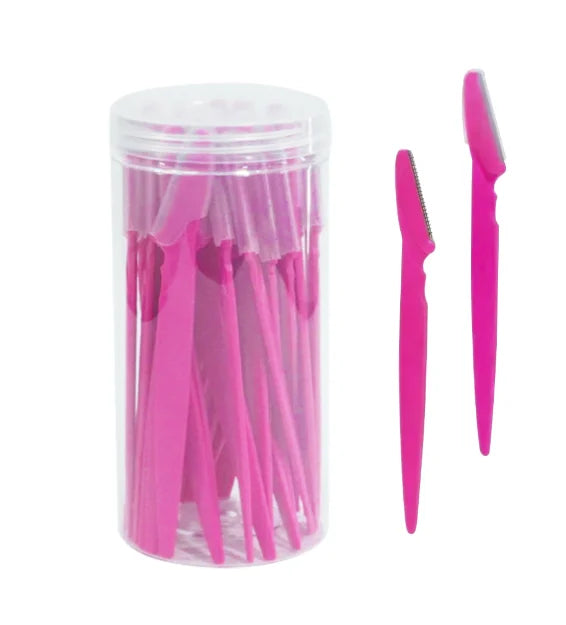 30Pcs/Bottle Eyebrow Razors With Container Facial Eye Brow Trimmer In Case Hair Removal Shaver Safe Blades Trimming Tools Halalzen