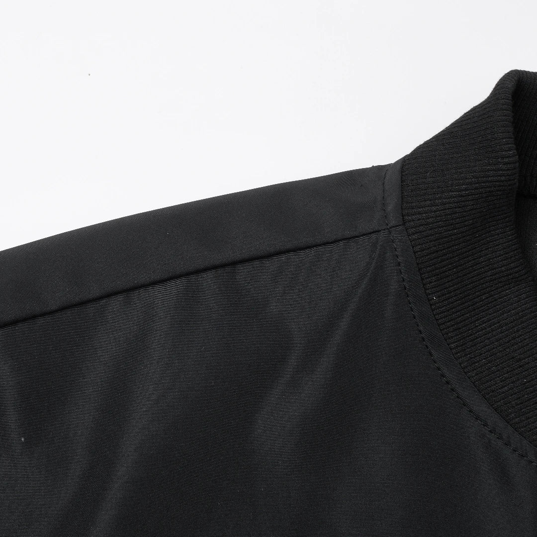 2025 Spring and Autumn New Baseball Collar Short Loose Solid Color Jacket Men's Business Casual Thin Coat Trend