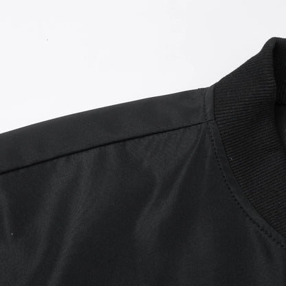 2025 Spring and Autumn New Baseball Collar Short Loose Solid Color Jacket Men's Business Casual Thin Coat Trend