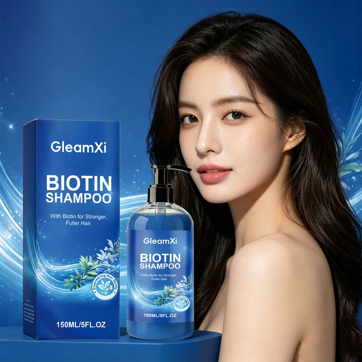 Biotin Shampoo Strengthen Shampoo for Fuller Thicker Hair Anti Hair Loss Volumizing Hair Cleanser Oil Control Nourish Hair Care