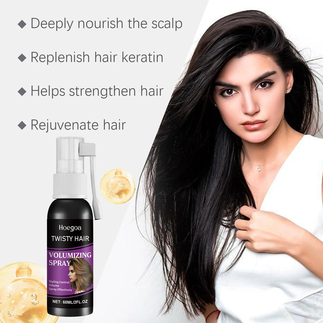 Volume Boosting Hair Spray With Collagen For Root Lift Lightweight Formula Non Sticky Feel All Day Freshness Fine Flat Oily Halalzen