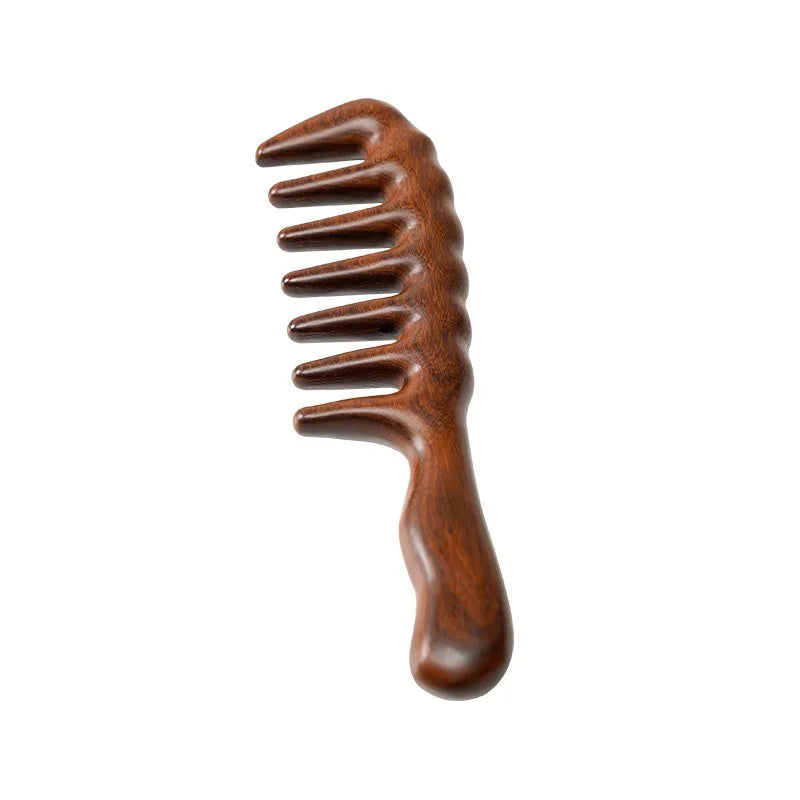 Wood Wide Tooth Massage Comb Anti Static Sandalwood Scalp Massage Comb Portable Hair Styling Wooden Comb for Scalp Care