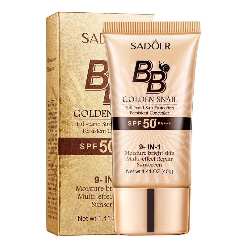 SPF50 Sunscreen BB Cream Face Makeup Foundation Primer Moisturizer Concealer Sun Block Protection Isolation Halalzen