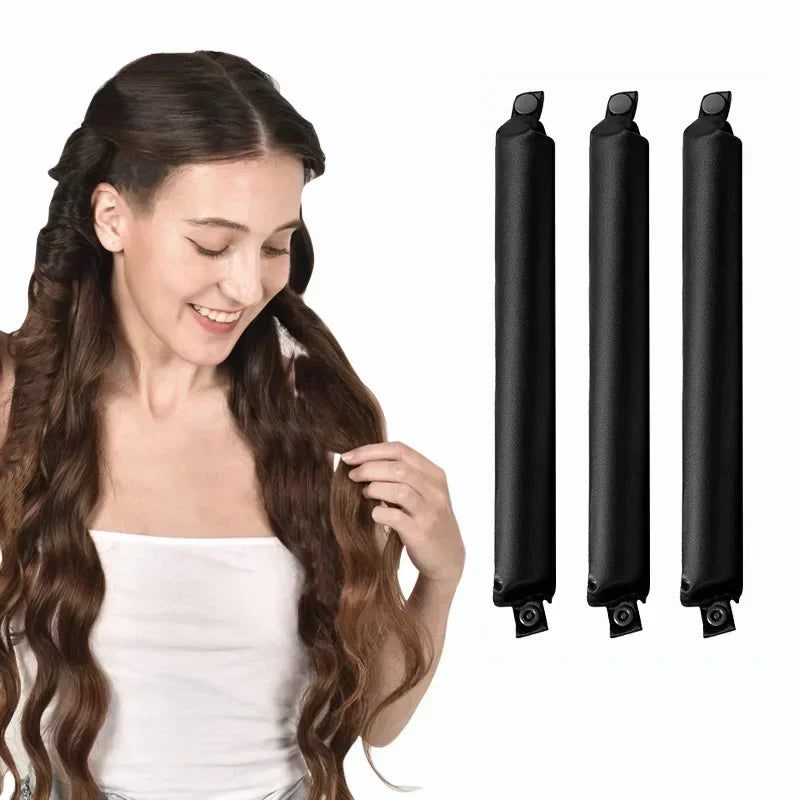 Heatless Hair Curler Curling Rod Headband No Heat Hair Rollers Satin Lazy Curls Soft Curlers Sleeping Flexi Rods Styling Tools Halalzen