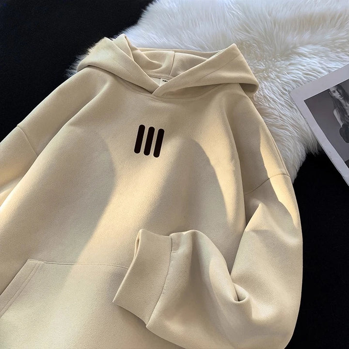 Men's Hoodie Classic Style Men's and Women's Clothing Autumn and Winter Casual Super Large Hoodie Sportswear Warm and Windproof