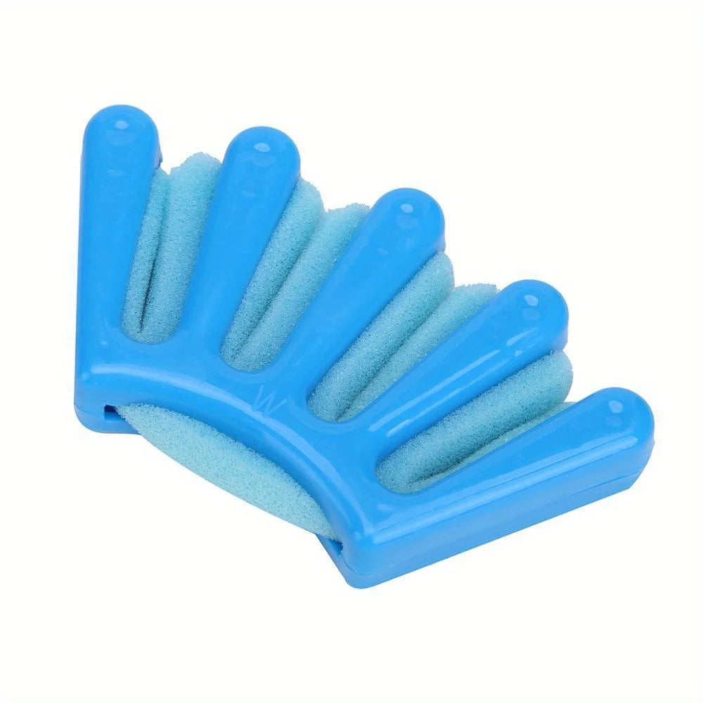 5-Finger Sponge Hair Braiding Tool, DIY Wave Curly Twist Styling Kit, Manual Hair Weaver Crimper for Women Girls Party Travel