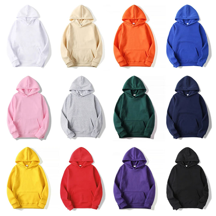 Blank Fleece Fashion Hoodies Men Pull Over Wholesale Hooded Sweatshirt Unisex Cheap Solid Hoodie In Bulk Sudaderas Con Capucha