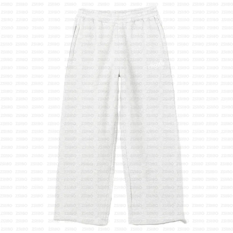 Harajuku Hoodies Men Y2k Hip Hop Letter Graphic Print Hooded Sweatshirt Punk Rock Oversized Pullover Baggy Sweatpants Women Suit