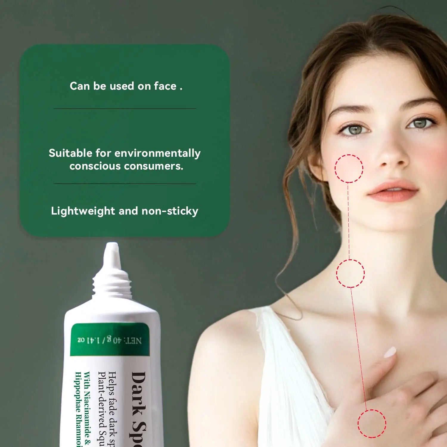 Dark Spot Correcting Glow Serum Brighten Skin Tone 5% Niacinamide Dark Spot Remover Skin Care Serum for Face 40g