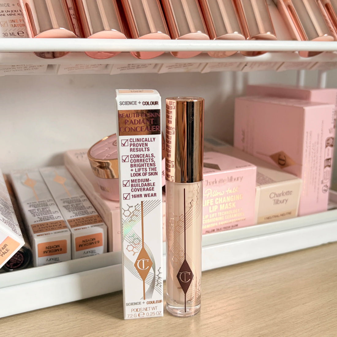 Charlotte Tilbury Airbrush Flawless Blur&beautiful Skin Radiant Concealer Unreal Skin Sheer Glow Tint Hydrating Foundation Stick