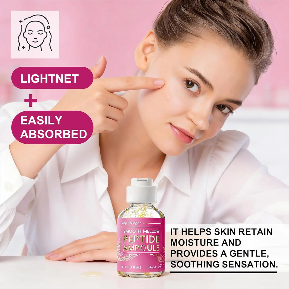 Silk Peptide Intensive Lifting Ampoule |Anti-Aging Serum For Face With Collagen & 30 Peptide Complex Skin Tightening & Firming