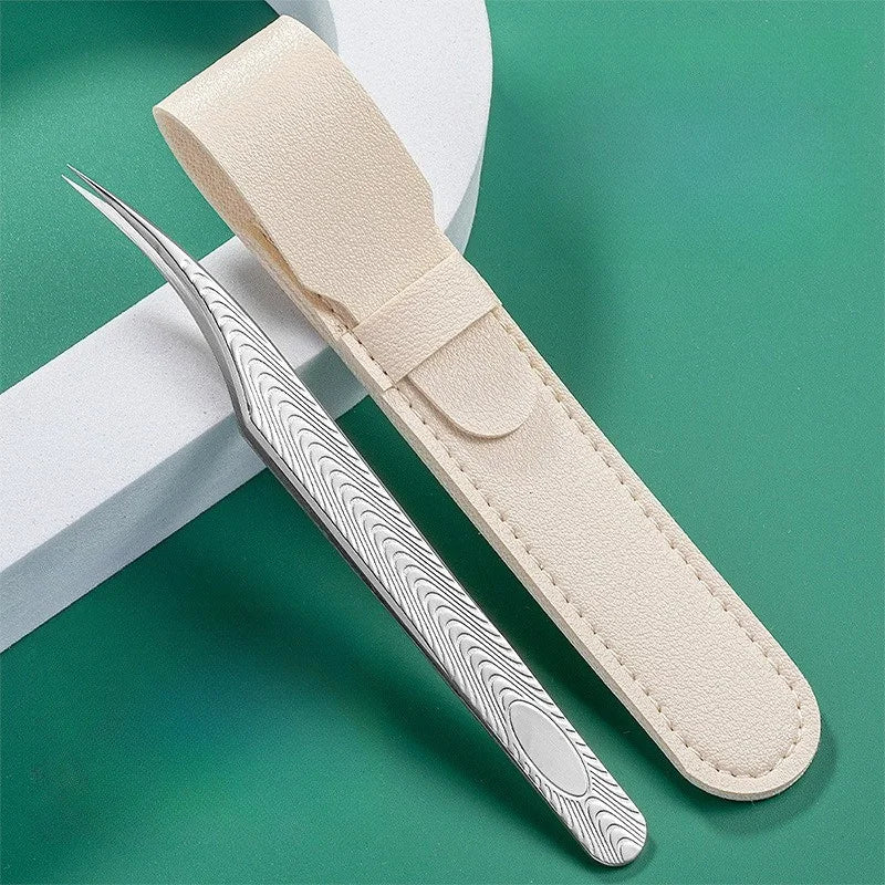 MARIA SASHA Tweezer Extension Eyelash Brush Stainless Steel Fiber Tips for Makeup Tools