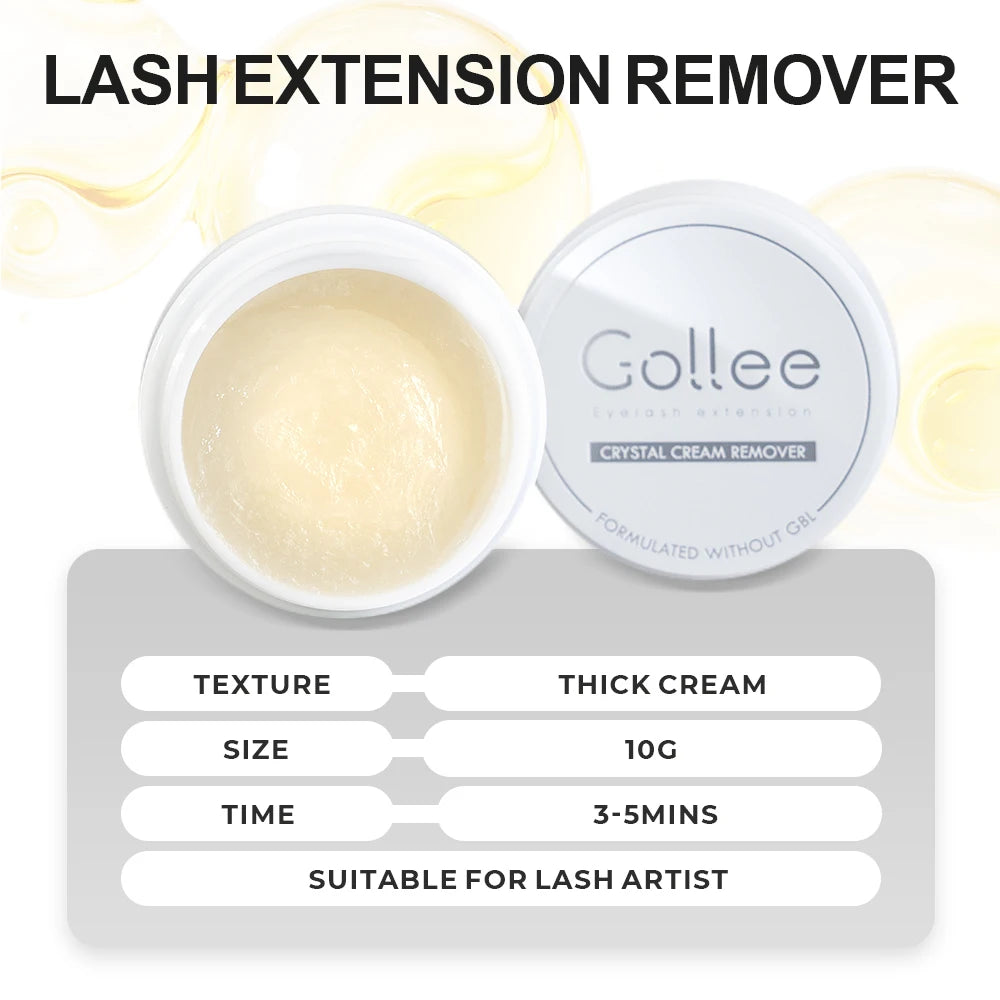 Gollee Eyelash Glue Remover Quick Unloading Adhesive Fragrance of Flowers Professional Cream Remover for Eyeslashes Makeup Tools