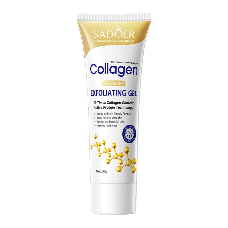 SADOER Collagen Exfoliating Face Gel Anti-Aging Creams Moisturizing Deep Cleansing Exfoliator Face Wash Facial Cleanser Halalzen