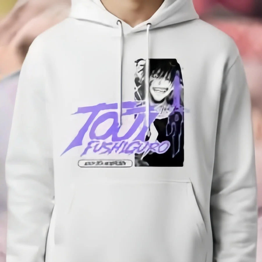 Jujutsu Kaisen Anime T-shirt For Men Women Megumi Fushiguro Summer Vintage Washed Y2K Men's Casual Hoodie men clothing