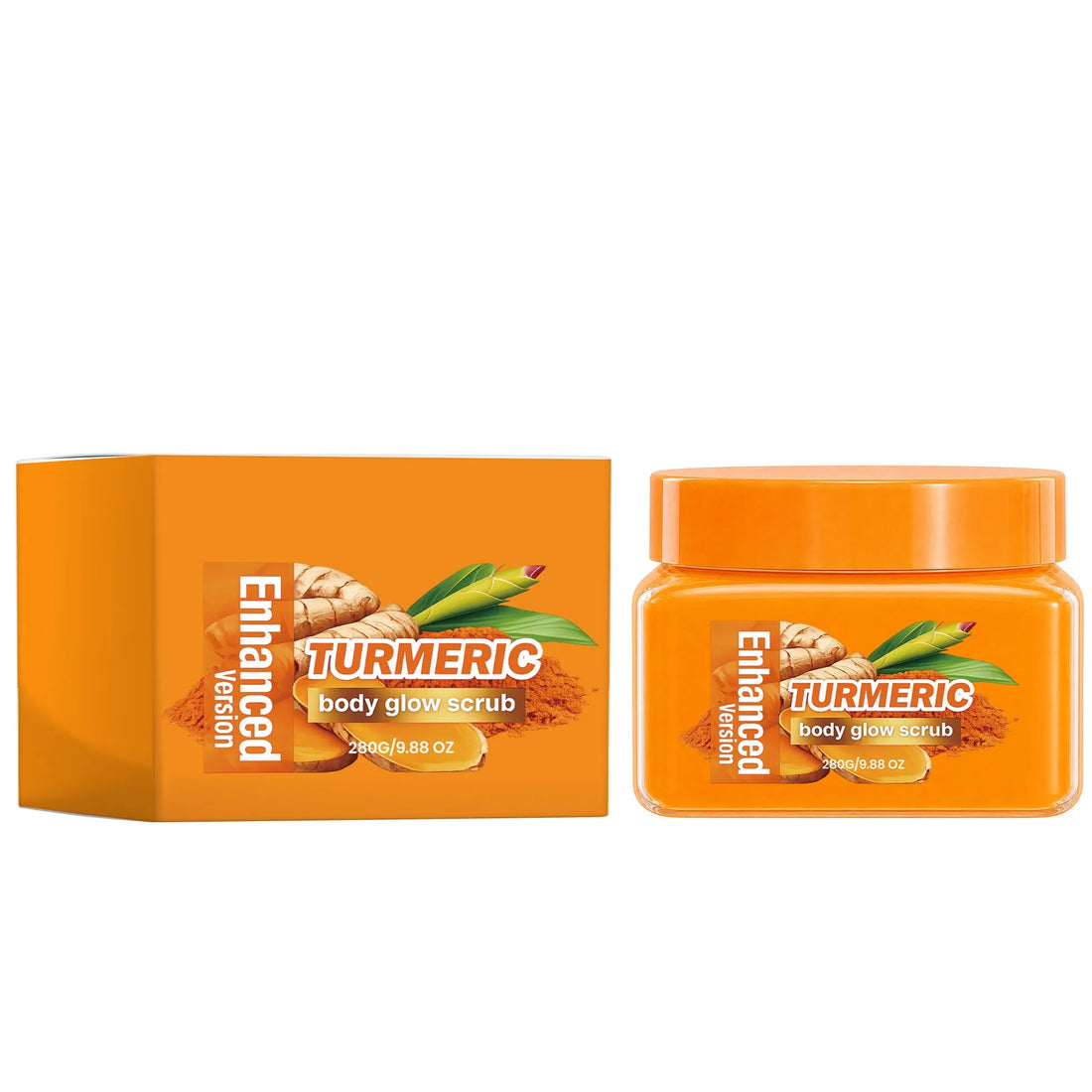 Turmeric Body Scrub Deep Cleanse Brightening Inner Thighs Bikini Area Organic Moisturizing Formula Exfoliating Body Scrub Cream