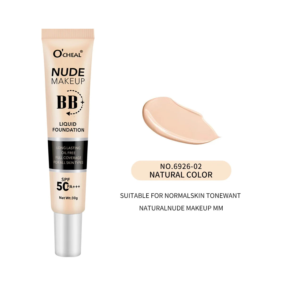 BB Cream SPF50 PA Plus Foundation Waterproof Long Lasting Brightening Primer Sunscreen Makeup Base Cosmetics For Women Halalzen