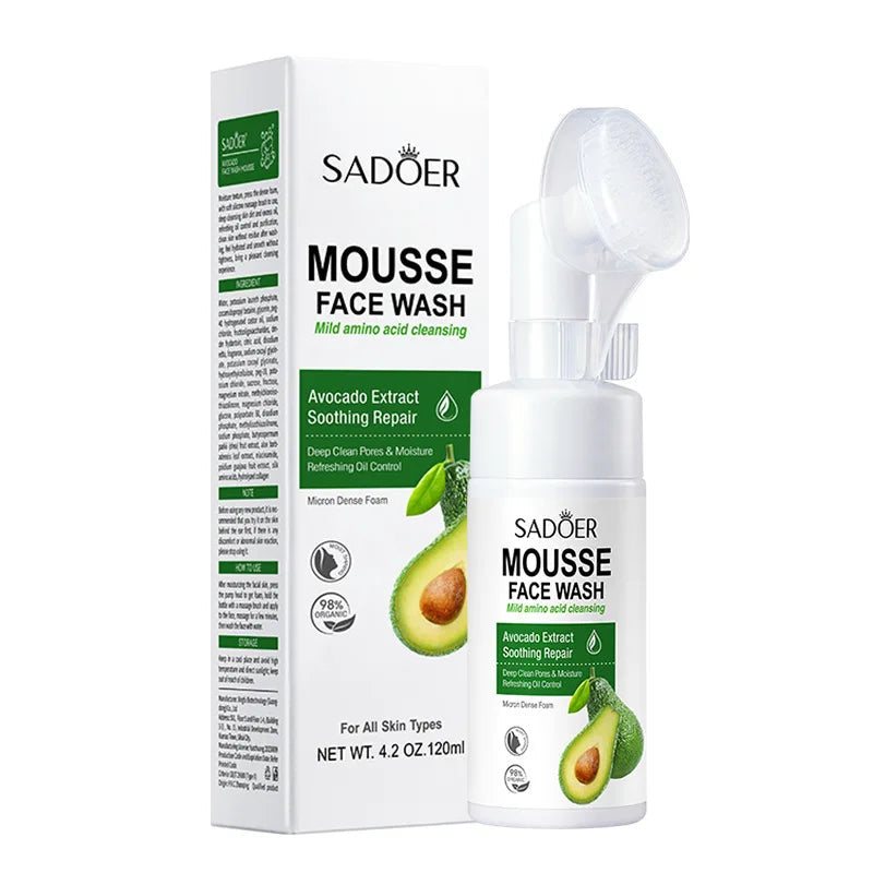 SAODER Fruits Facial Cleanser Face Wash Foam Massasge Cleansing Mossee Anti Wrinkle Moisturizing Hydrating Korean Skin Care Halalzen