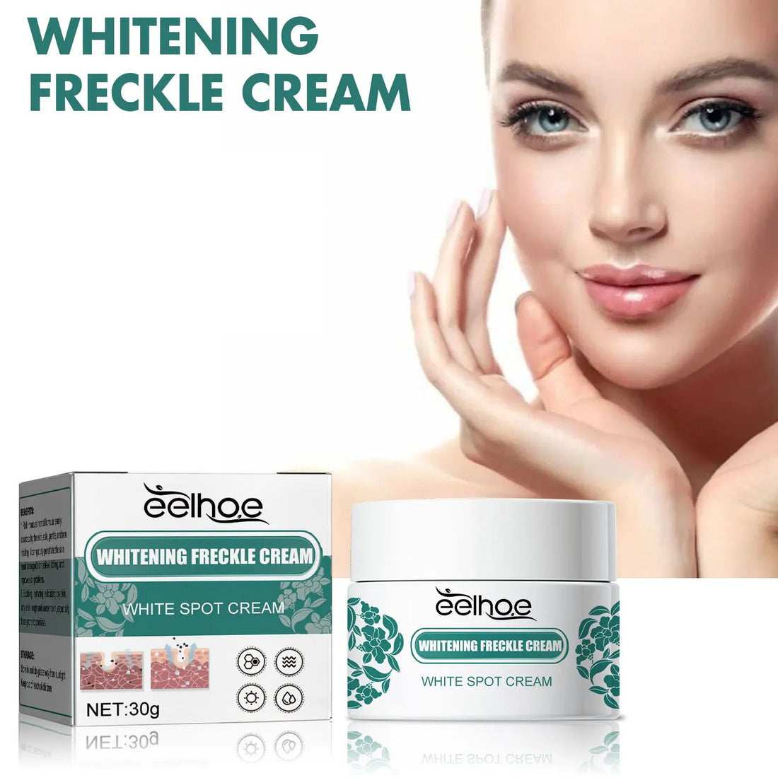Whitening Freckle Cream Remove Acne Age Spot Melanin Sunburn Repair Anti Pigmentation Even Skin Tone Brighten Melasma Remover