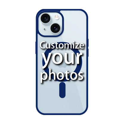 Magnetic Pattern Customized Acrylic Phone Case For iPhone16 15 14 13 12 11 Pro Max XS Shockproof birthday Mother's Day gift