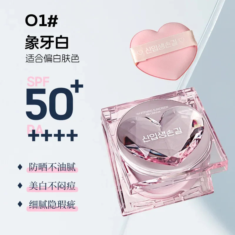 Whitening Sunscreen Air Cushion BB Cream Concealer Waterproof Sweatproof 50x Sunscreen Foundation Halalzen