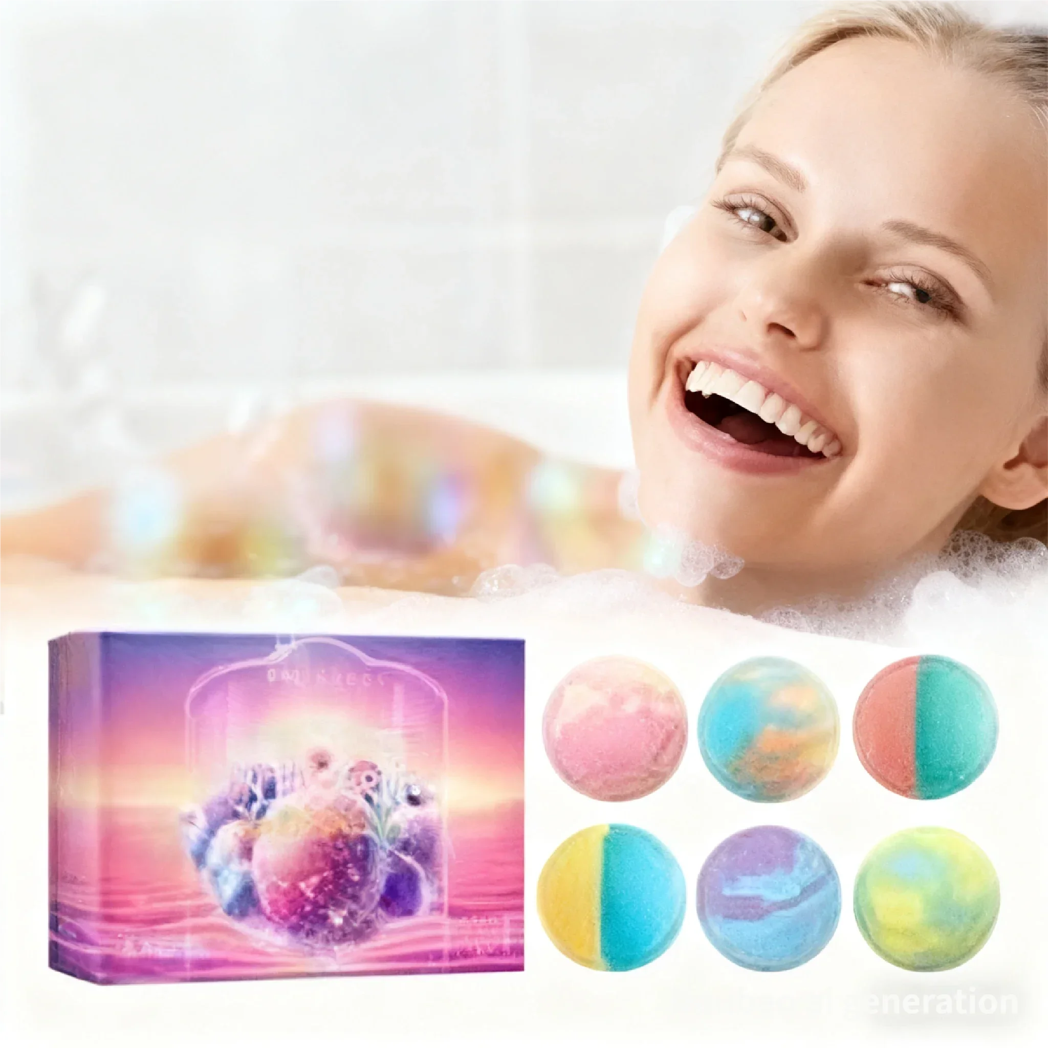 Bath Bombs For Children Adult Bathtub Bath Ball Persistent Fragrance Relieve Fatigue Stress Anxiety Relaxing Body Bath Bomb Set Halalzen